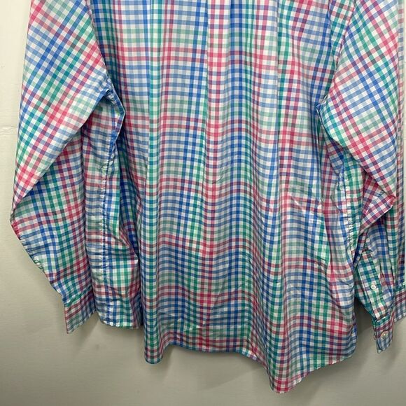 Lands End Men’s Plaid Collared Front Button Closure Long Sleeve Shirt size XXL - Picture 10 of 12